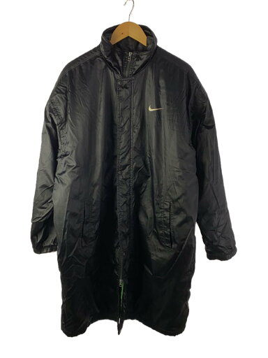 【中古】NIKE◆コート/L/ナイロン/BLK/銀タグ/内側襟元汚れ有【メンズウェア】 【中古】NIKE◆コート/L/ナイロン/BLK/銀タグ/内側襟元汚れ有【メンズウェア】
