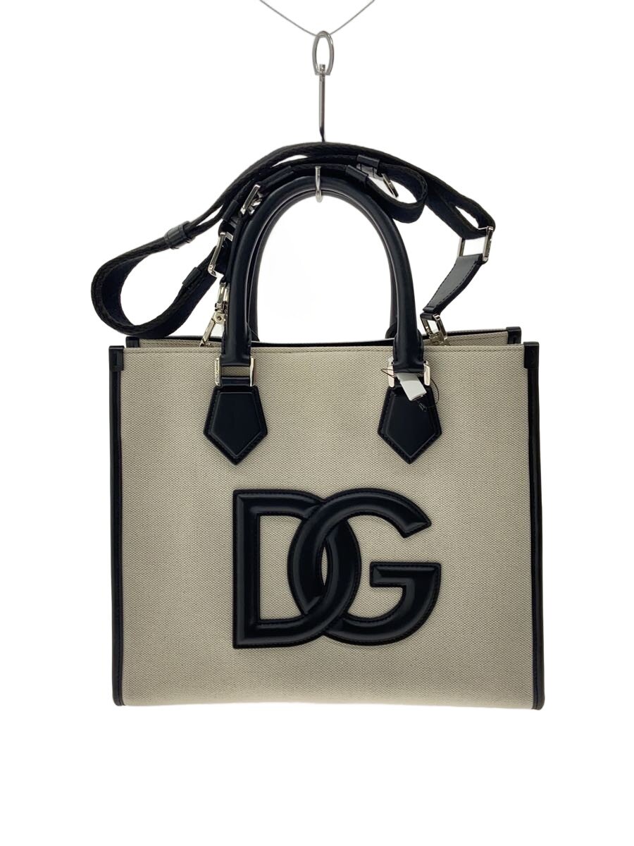 【中古】DOLCE&GABBANA◆ハンドバッグ/キャンバス/CRM【バッグ】