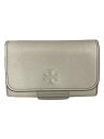 【中古】TORY BURCH◆2WAY/ショルダーウォレット長財布/レザー/CRM/無地/レディース【服飾雑貨他】