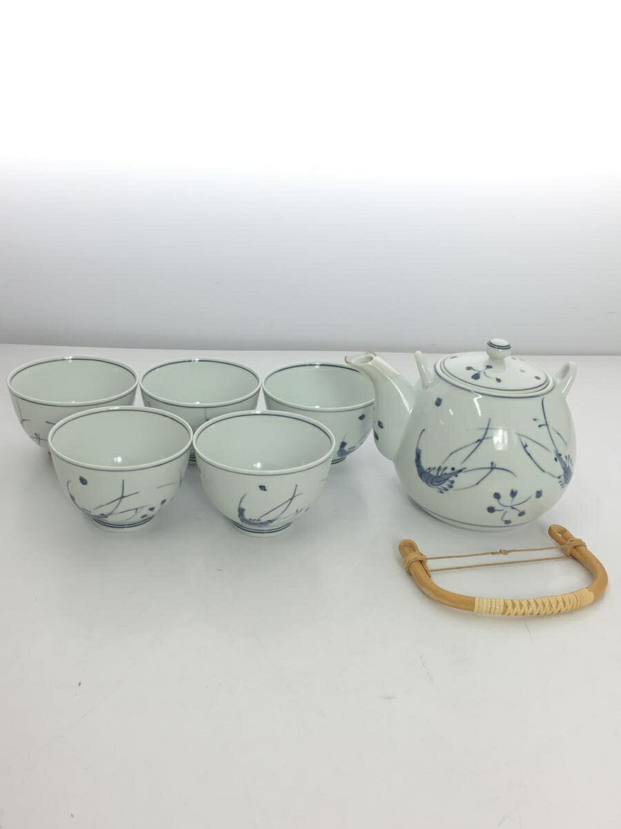 【中古】たち吉◆湯呑/6点セット/WHT