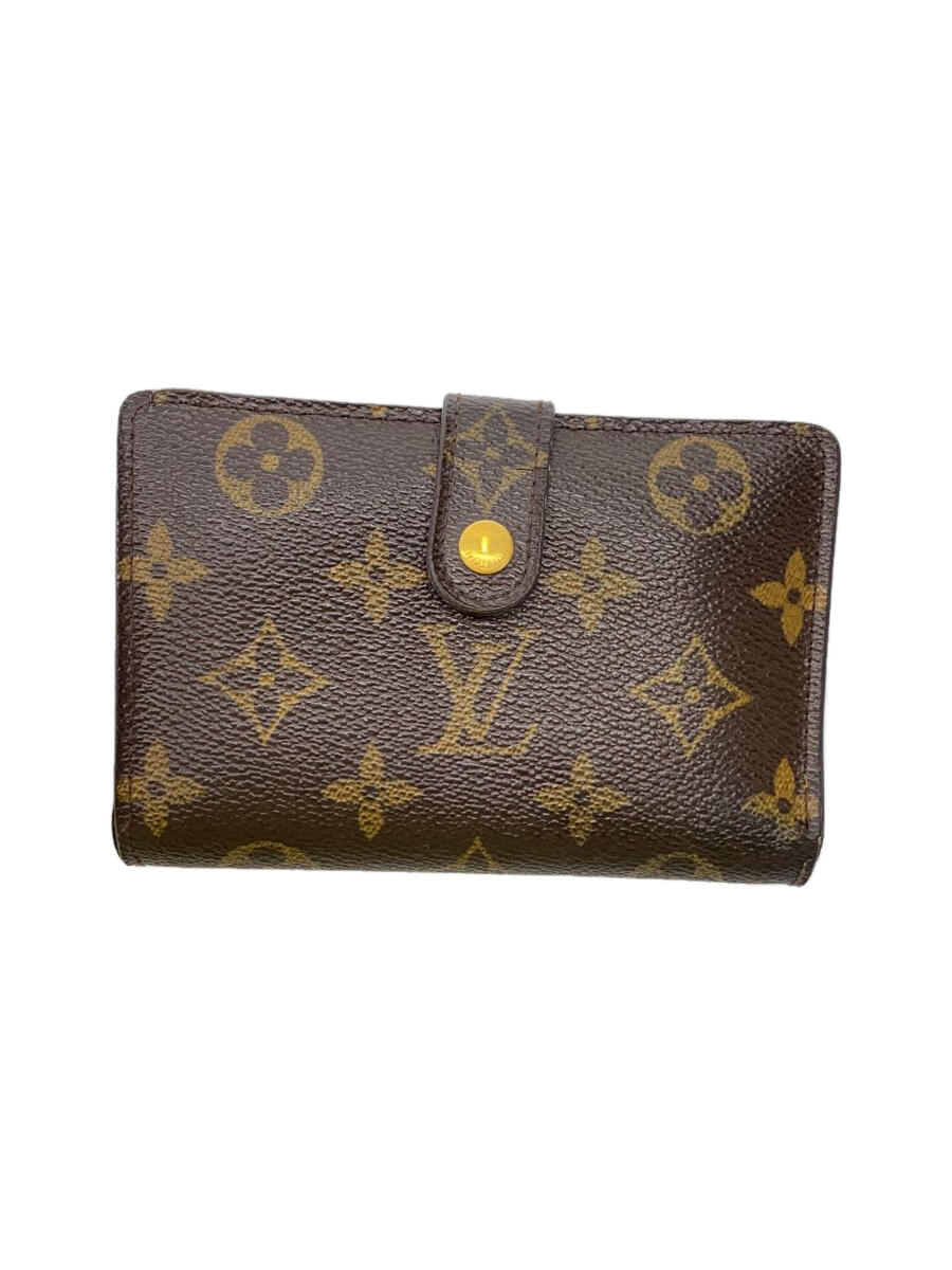【中古】LOUIS VUITTON◆ポルト・モネ・ビエ・ヴィエノワ_モノグラム・キャンバス_BRW/PVC/BRW/レディース【服飾雑貨他】