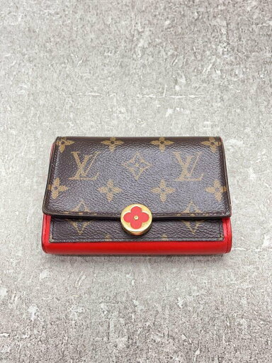 【中古】LOUIS VUITTON◆ポルト・フォイユ・フロール・コンパクト/レザー/ブラウン/モノグラム/レディース/M64587【服飾雑貨他】 【中古】LOUIS VUITTON◆ポルト・フォイユ・フロール・コンパクト/レザー/ブラウン/モノグラム/レディース/M64587【服飾雑貨他】