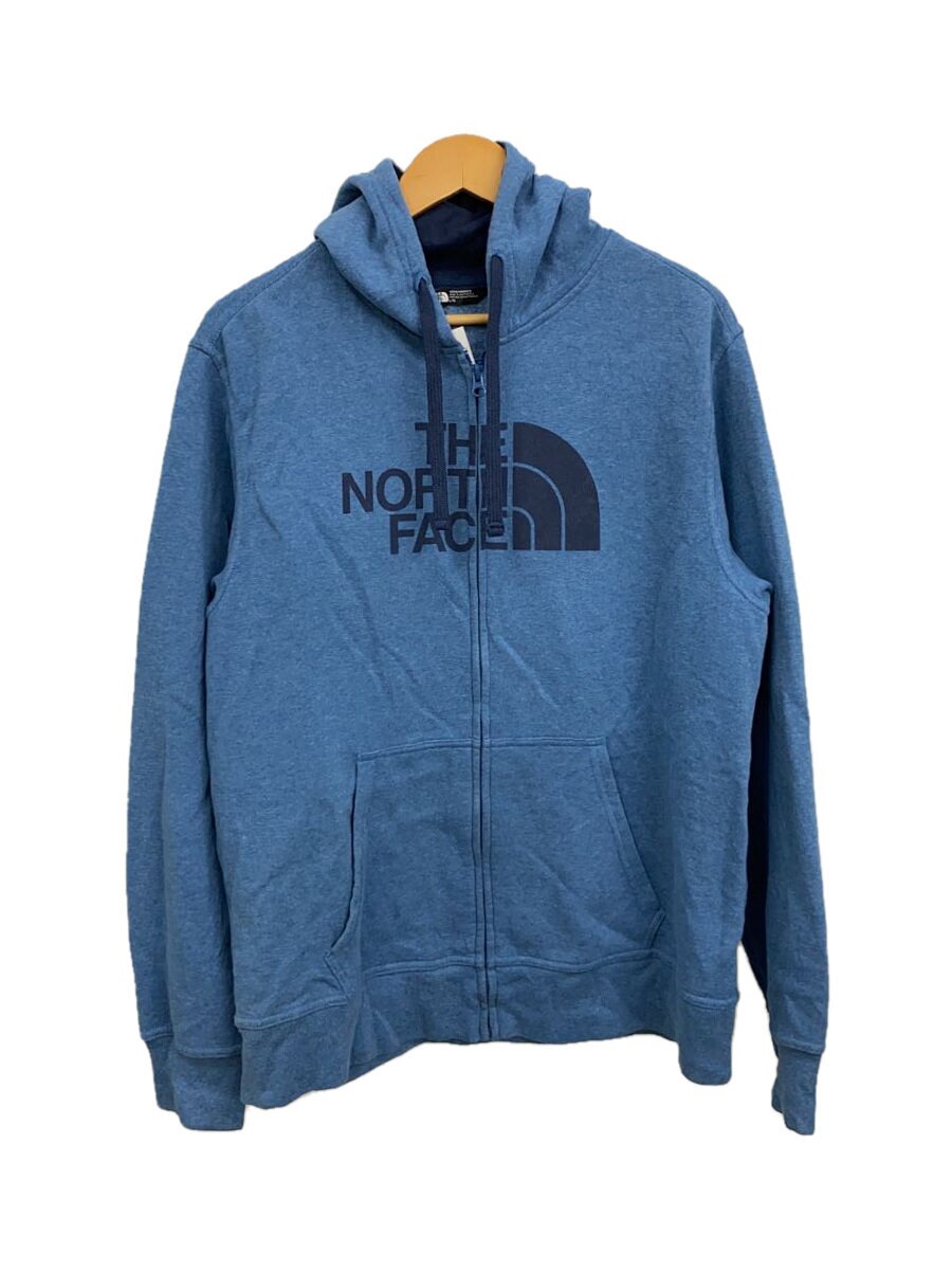 【中古】THE NORTH FACE◆ジップパーカー/L/コットン/BLU【メンズウェア】