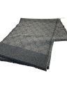 【中古】GUCCI◆マフラー/ウール/GRY/総柄/メンズ【服飾雑貨他】