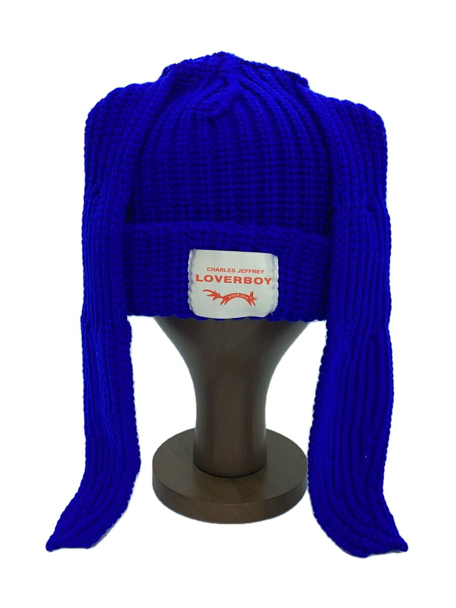 【中古】CHARLES JEFFREY LOVERBOY◆ニットキャップ/--/BLU/レディース【服飾雑貨他】