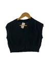 【中古】ROBERTO COLLINA◆ニットベスト(厚手)/S/コットン/ブラック/無地/使用感有/23-080-923-0000-1-0【レディースウェア】(4)
