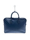 【中古】LOUIS VUITTON◆ダンディ・ブリーフケースMM_ダミエ・コバルト_NVY/PVC/NVY【バッグ】