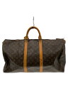 【中古】LOUIS VUITTON◆キーポル・バンドリエール55_モノグラム・キャンバス_BRW/PVC/BRW【バッグ】