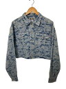 【中古】A BATHING APE◆Solid Camo Cropped Denim Jacket/Gジャン/S/001LJI302003L【レディースウェア】