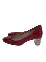 【中古】MIU MIU◆パンプス/36/PNK/エナメル/ビジュー【シューズ】