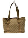 【中古】GUCCI◆トートバッグ_GGキャンバス/キャンバス/BEG【バッグ】