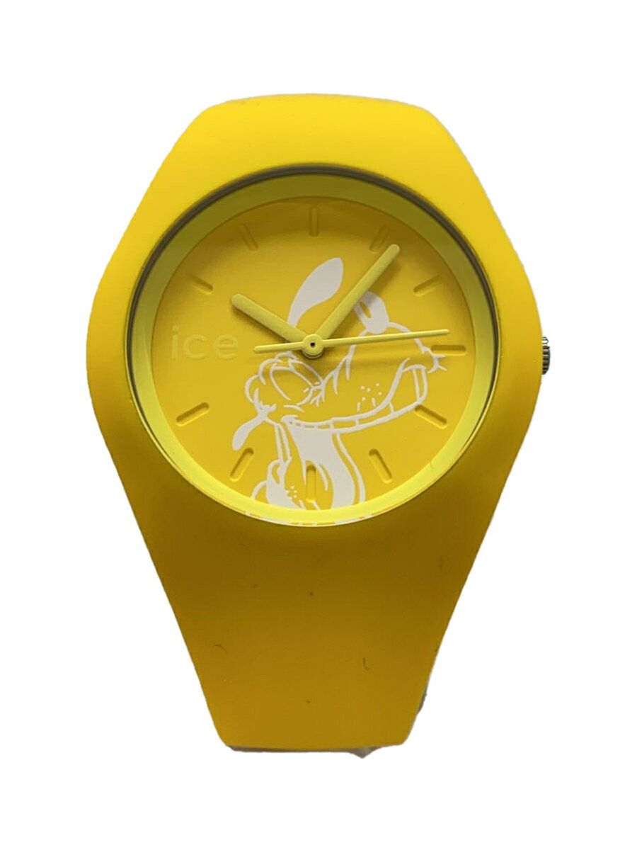 【中古】ice watch◆クォーツ腕時計/--/ラバー/YLW/YLW/014772【服飾雑貨他】