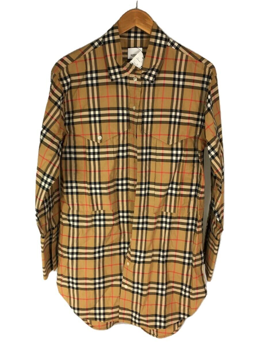 【中古】BURBERRY◆シャツワンピース/36/コットン/CML/チェック【レディースウェア】