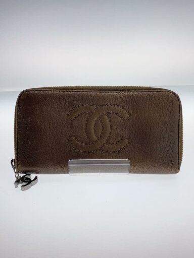 【中古】CHANEL◆ラウンドジップウォレット/ココマーク/長財布/レザー/BRW/レディース【服飾雑貨他】 【中古】CHANEL◆ラウンドジップウォレット/ココマーク/長財布/レザー/BRW/レディース【服飾雑貨他】