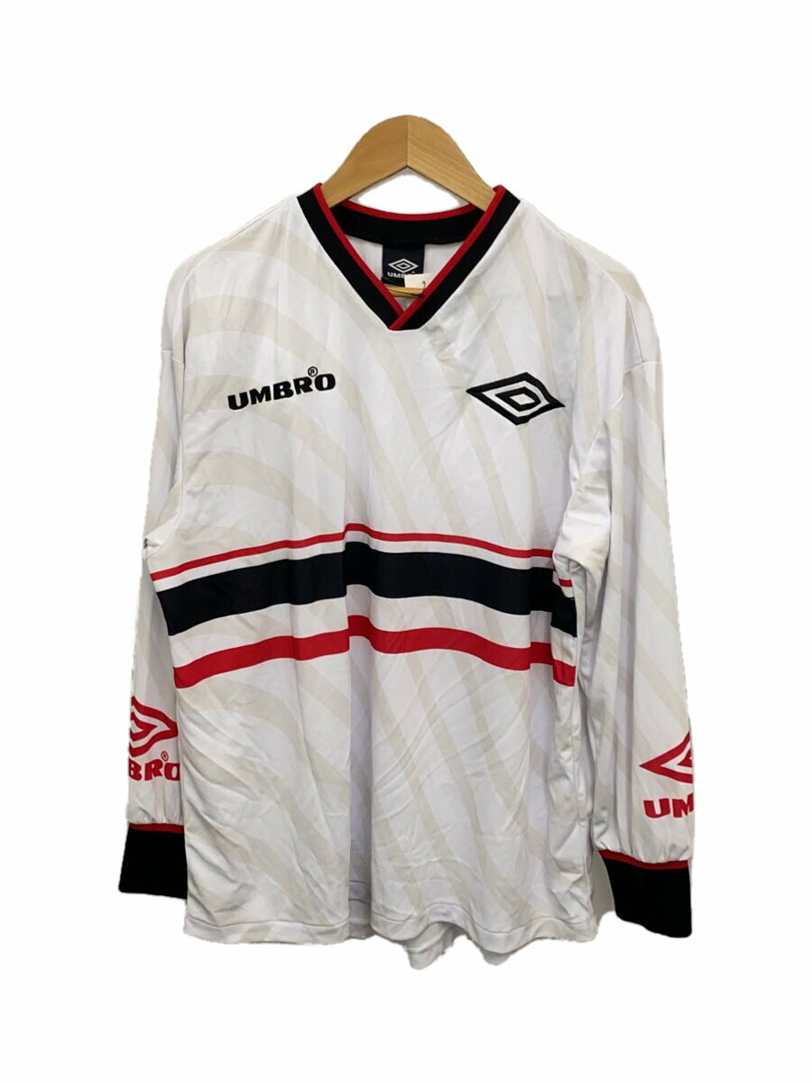 【中古】UMBRO◆カットソー/L/ポリエステル/WHT/MYM-04020-A【メンズウェア】