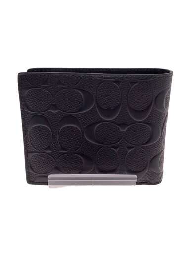 【中古】COACH◆2つ折り財布/レザー/BLK/総柄/メンズ/CR957【服飾雑貨他】 【中古】COACH◆2つ折り財布/レザー/BLK/総柄/メンズ/CR957【服飾雑貨他】