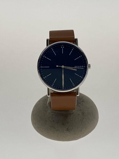 【中古】SKAGEN◆クォーツ腕時計/アナログ/レザー/SLV/CML/ーー/SKW6355【服飾雑貨他】 【中古】SKAGEN◆クォーツ腕時計/アナログ/レザー/SLV/CML/ーー/SKW6355【服飾雑貨他】