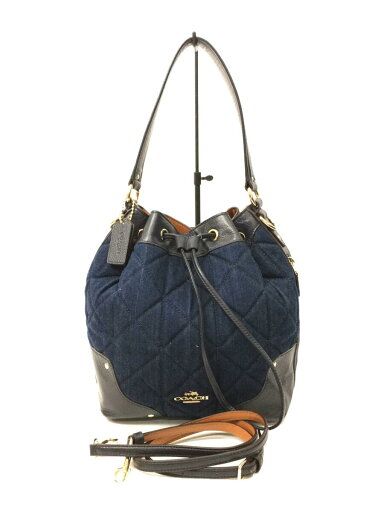 【中古】COACH◆ハンドバッグ/コットン/NVY/37242/ネイビー/紺/コーチ/2WAY/ショルダー【バッグ】 【中古】COACH◆ハンドバッグ/コットン/NVY/37242/ネイビー/紺/コーチ/2WAY/ショルダー【バッグ】