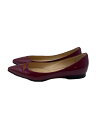 【中古】PELLICO◆フラットパンプス/36.5/RED【シューズ】