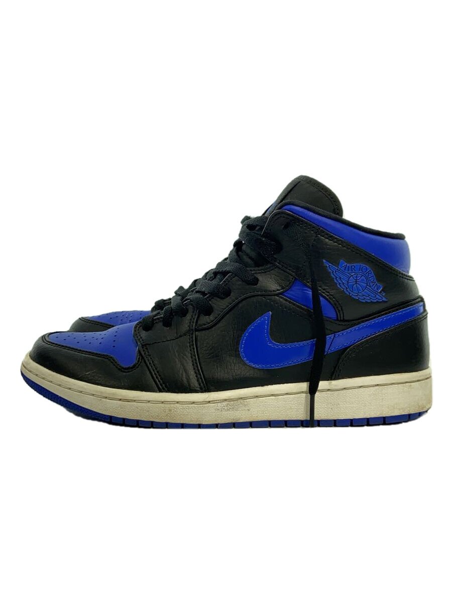 NIKE◆AIR JORDAN 1 MID/エアジョーダン 1 ミッド/ブラック/554724-068/26.5cm/BL