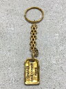 【中古】CHANEL◆シャネル/プレート/フランス製/ヴィンテージ/キーホルダー/--/GLD/プリント/レディース【服飾雑貨他】