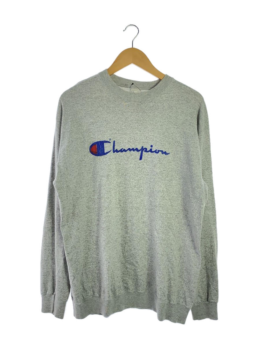 【中古】Champion◆長袖Tシャツ/XXL/--/GRY/無地【メンズウェア】