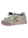 【中古】OFF-WHITE◆LOW VULCANIZED CANVAS/38/PNK/キャンバス【シューズ】