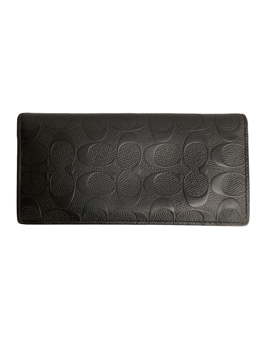 【中古】COACH◆長財布/--/BLK/メンズ/F75365【服飾雑貨他】