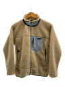 【中古】patagonia◆フリースジャケット/XL/ポリエステル/CRM/65625FA19/レトロX/Retro X【キッズ】