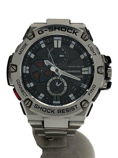 【中古】CASIO◆ソーラー腕時計・G-SHOCK/アナログ/ステンレス/BLK/SLV/SS【服飾雑貨他】 【中古】CASIO◆ソーラー腕時計・G-SHOCK/アナログ/ステンレス/BLK/SLV/SS【服飾雑貨他】