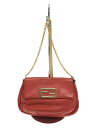 【中古】FENDI◆ショルダーバッグ/レザー/RED/8M0276/使用感有【バッグ】