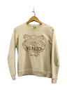 【中古】KENZO◆スウェット/XS/コットン/首回り/袖汚れ有/アイボリー/FA52SW7194U6【レディースウェア】