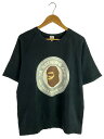 【中古】A BATHING APE◆90s/半袖スウェット/M/コットン/BLK//【メンズウェア】