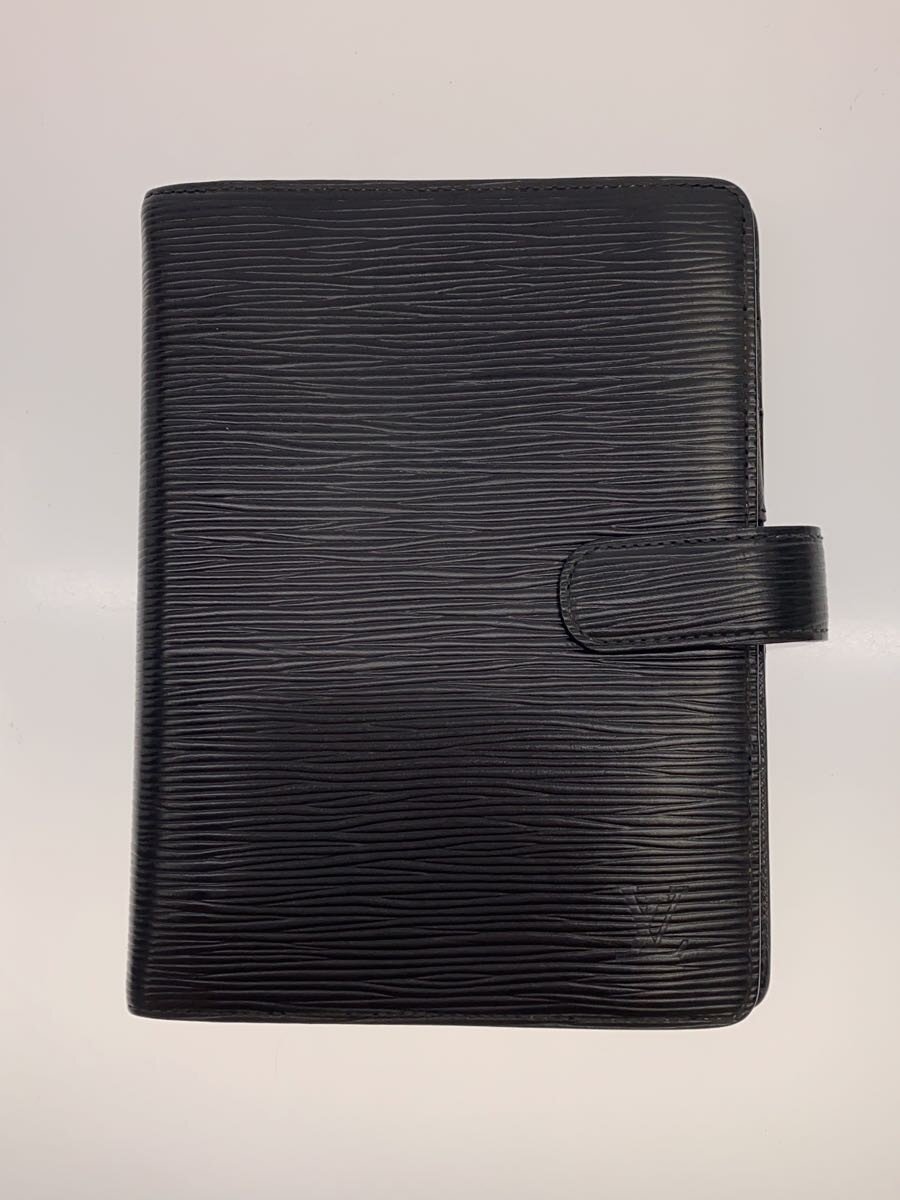 【中古】LOUIS VUITTON◆アジェンダMM_エピ/レザー/BLK/メンズ【服飾雑貨他】