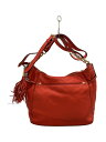 【中古】MICHAEL KORS◆ショルダーバッグ/レザー/RED/35T3GEGL3L【バッグ】