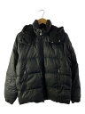 【中古】MONCLER◆BAZILLE DOWN JACKET/ダウンジャケット/O/ナイロン/BLK/無地【メンズウェア】