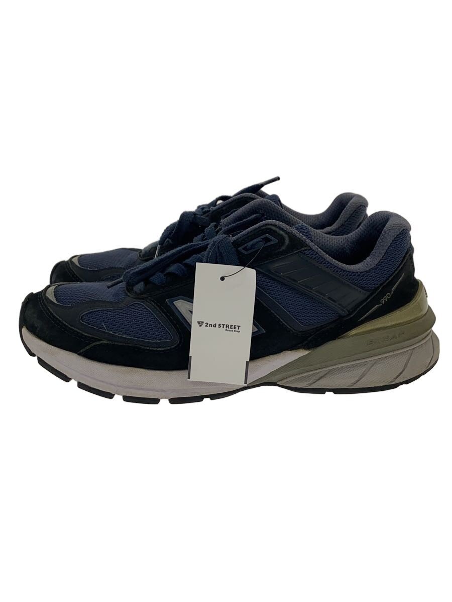【中古】NEW BALANCE◆W990/ネイビー/25.5cm/NVY【シューズ】