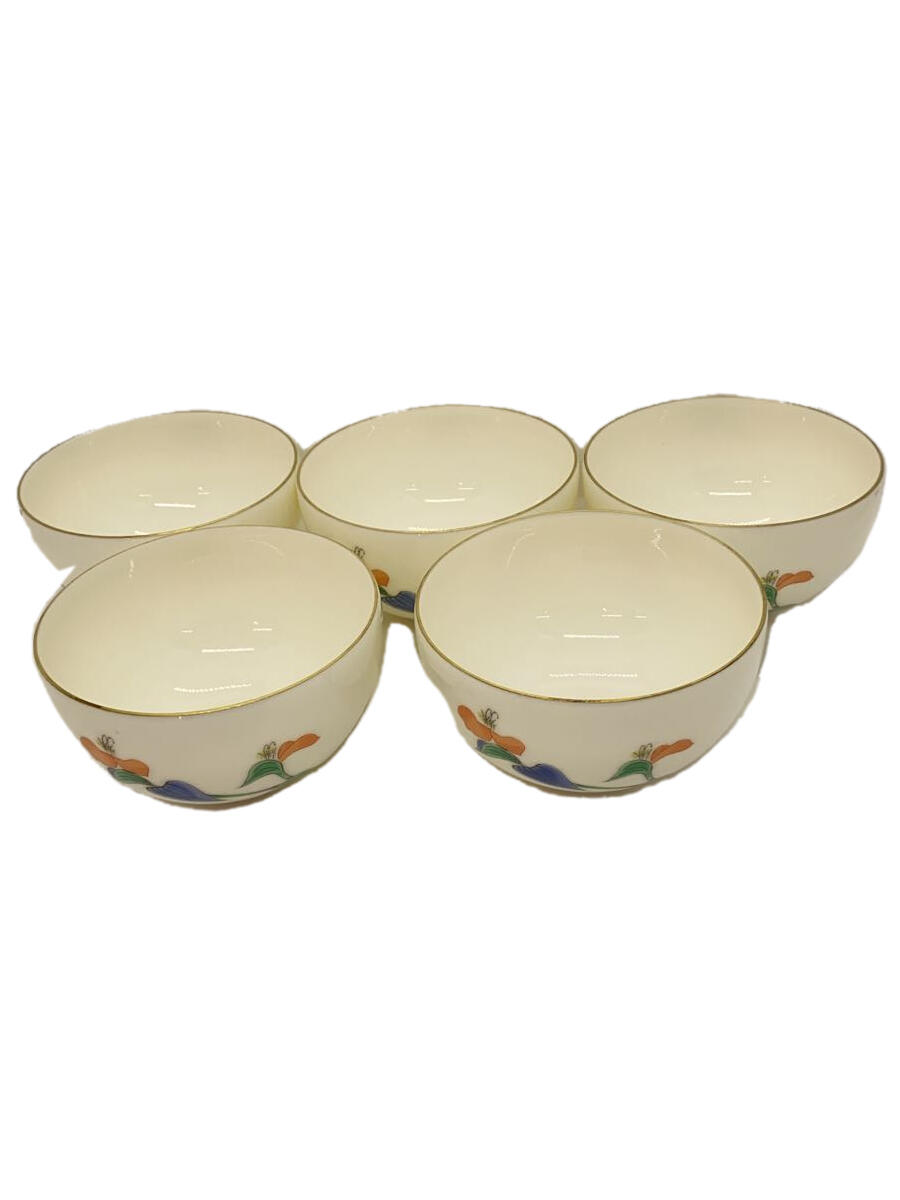 【中古】深川製磁◆湯呑/5点セット/WHT/有田焼【キッチン用品】