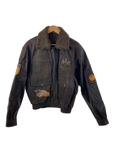 【中古】GUESS◆レザージャケット・ブルゾン/S/--/BRW【メンズウェア】 【中古】GUESS◆レザージャケット・ブルゾン/S/--/BRW【メンズウェア】