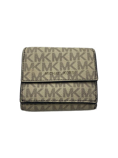 【中古】MICHAEL KORS◆3つ折り財布/PVC/BEG/総柄/レディース/36H1LCOF1B【服飾雑貨他】 【中古】MICHAEL KORS◆3つ折り財布/PVC/BEG/総柄/レディース/36H1LCOF1B【服飾雑貨他】
