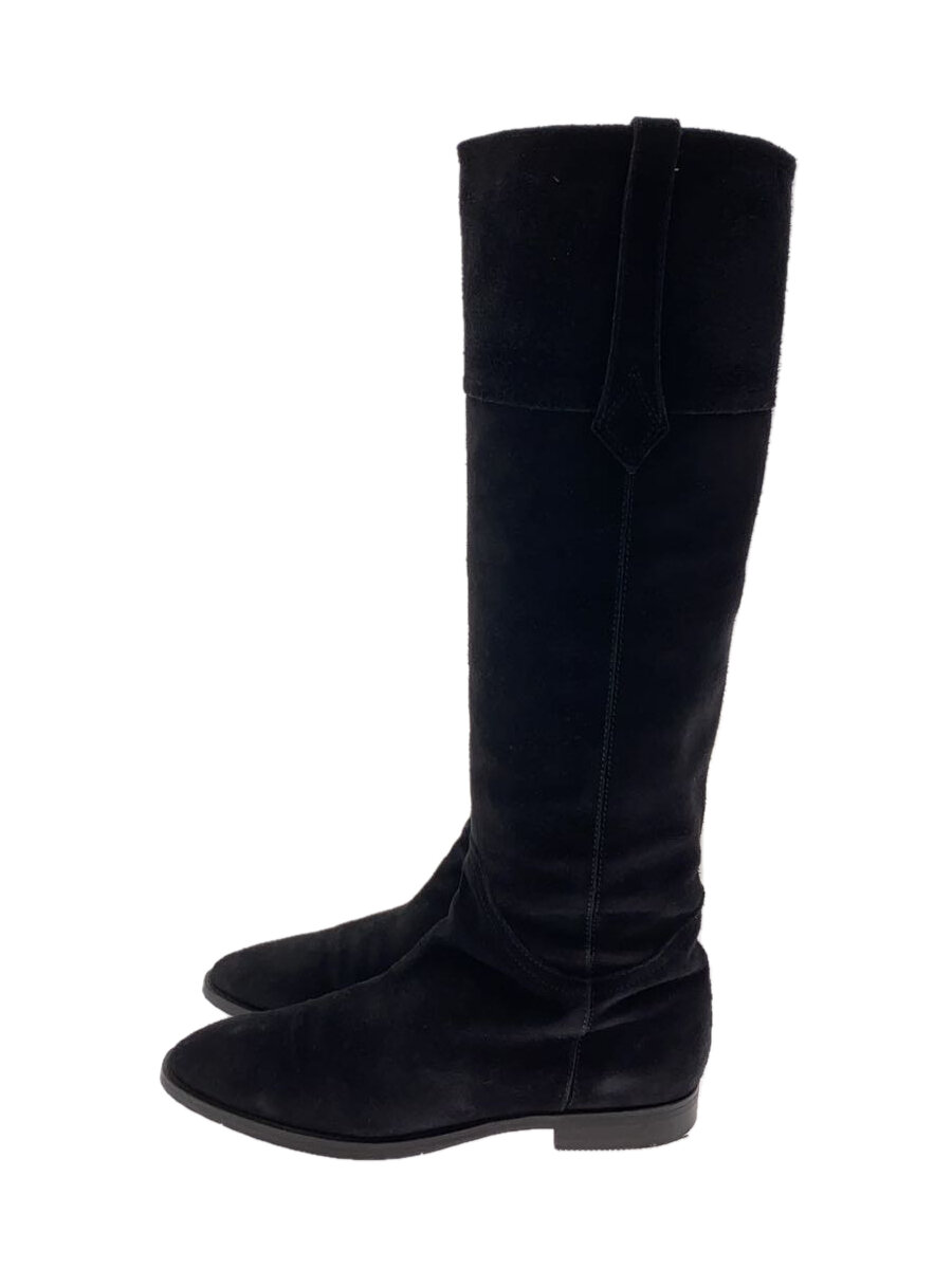 【中古】MARGARET HOWELL◆ロングブーツ/23cm/BLK/スウェード【シューズ】