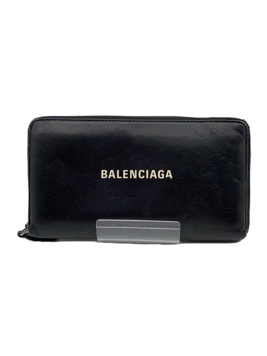 【中古】BALENCIAGA◆長財布/レザー/BLK/無地/メンズ/551935・1000・X・568148【服飾雑貨他】