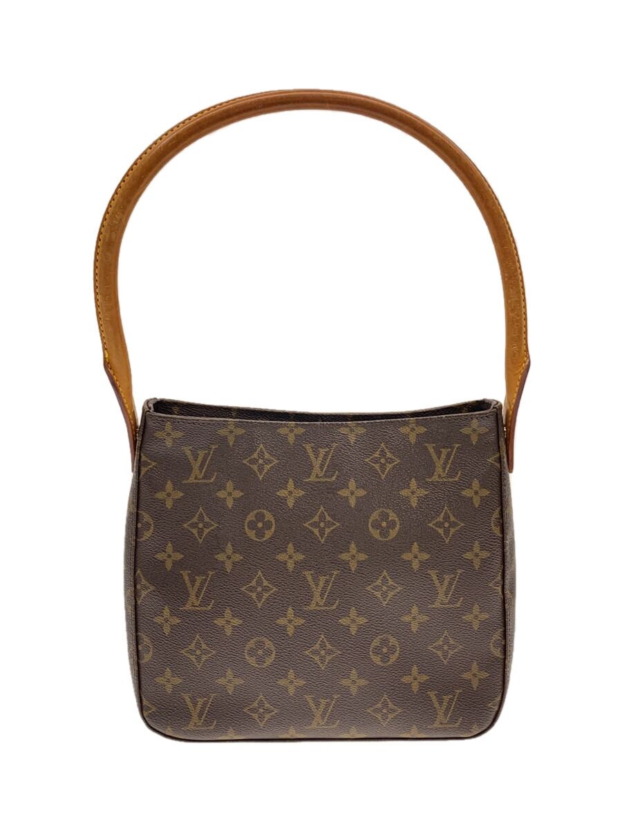 LOUIS VUITTON◆ルーピングMM_モノグラム・キャンバス_BRW/PVC/BRW