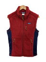 【中古】patagonia◆25925FA14/フリースベスト/S/ポリエステル/RED【メンズウェア】