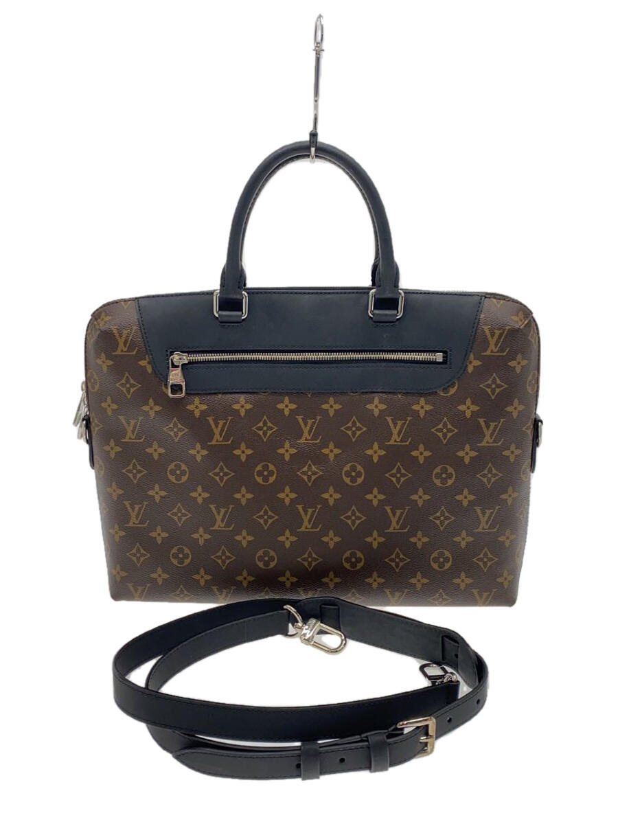 【中古】LOUIS VUITTON◆2)ポルト・ドキュマン・ジュールNM_モノグラム・マカサー_BRW/M54019/PVC/BRW【バッグ】