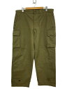 【中古】FRENCH MILITARY◆M47後期/カーゴパンツ/PAYELLE DERVAL/ヘリンボーン/ボトム/--/--/KHK/無地【メンズウェア】