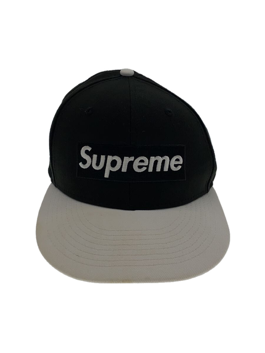 【中古】Supreme◆キャップ/7 3/8/ポリエステル/BLK/メンズ【服飾雑貨他】