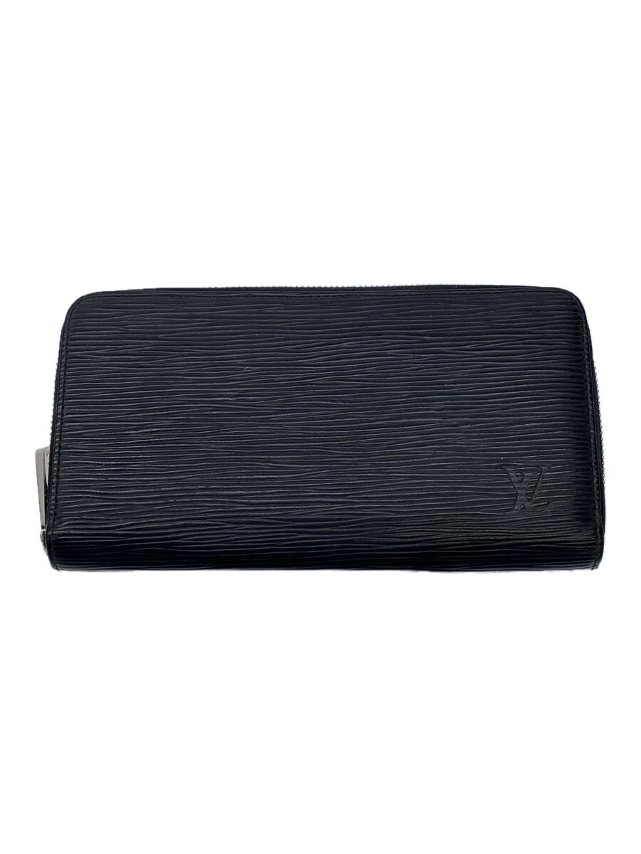 【中古】LOUIS VUITTON◆ジッピー・ウォレット_エピ_BLK/レザー/BLK/メンズ【服飾雑貨他】