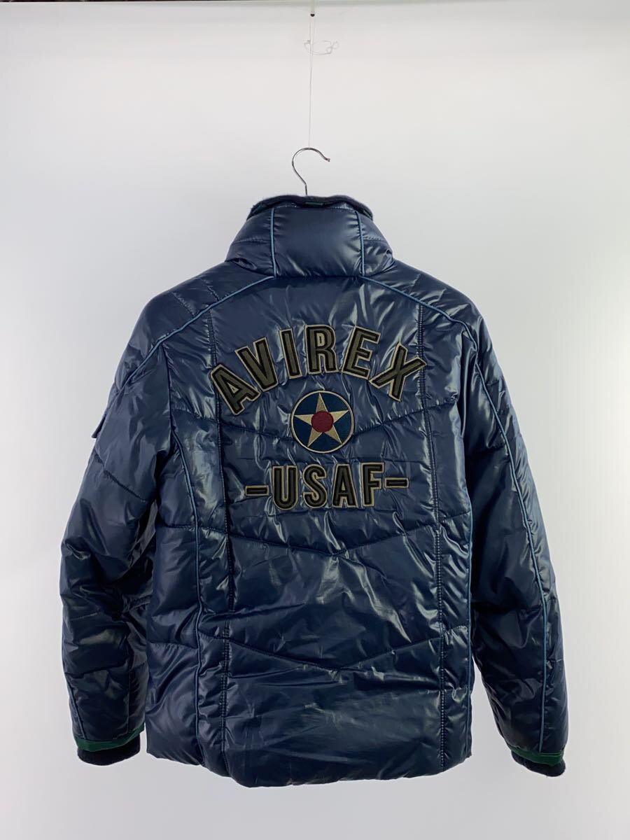 【中古】AVIREX◆ジャケット/M/ポリエステル/NVY/無地/6112087【メンズウェア】