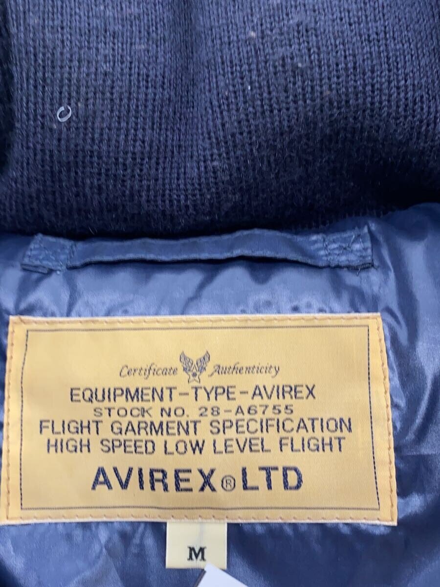 【中古】AVIREX◆ジャケット/M/ポリエステル/NVY/無地/6112087【メンズウェア】